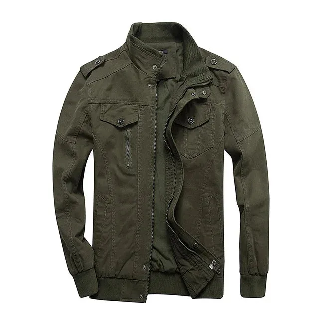 Streetwear Cotton Mens Jackets Military Style Army Jackets Male Brand Clothes Mens Bomber Jeans Jackets Plus Size M-6XL