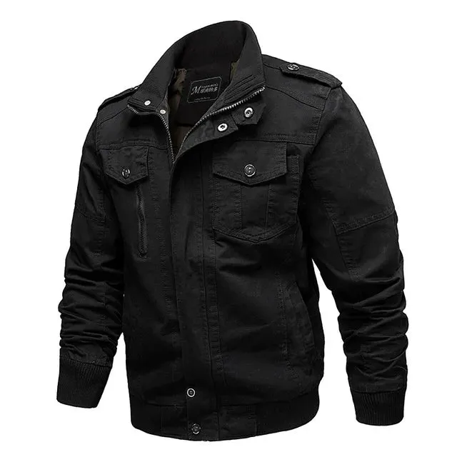 Streetwear Cotton Mens Jackets Military Style Army Jackets Male Brand Clothes Mens Bomber Jeans Jackets Plus Size M-6XL