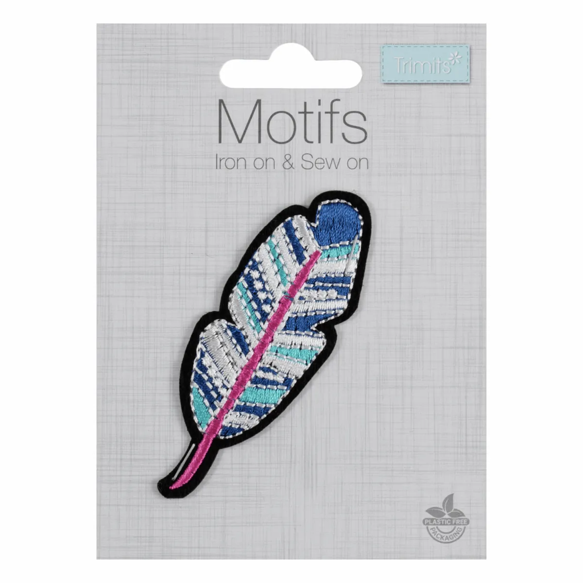 Trimits Iron-On/Sew On Motif Patch - Feather