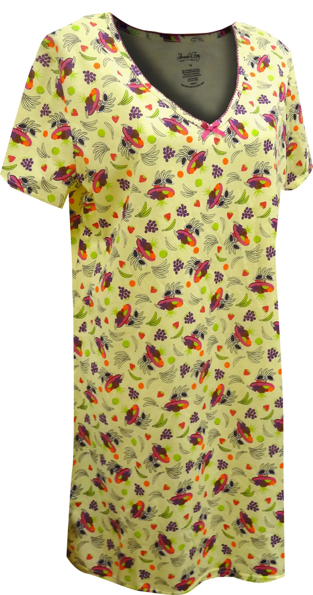 Tropical Getaway Banana-licious Plus Size Night Shirt