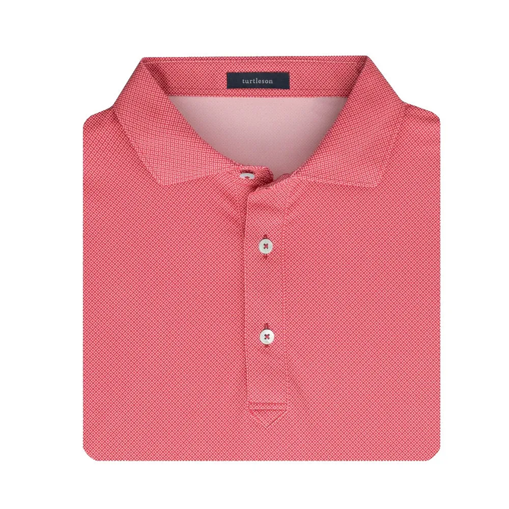 Turtleson Clarence Mini Diamond Jacquard Performance Polo