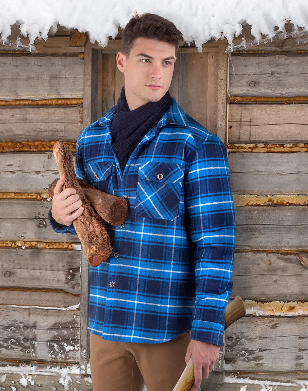 Unisex Quilted Flannel Shirt-Style Jacket - WT07