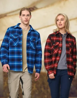 Unisex Quilted Flannel Shirt-Style Jacket - WT07