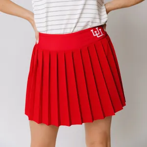 Utah Tie Breaker Tennis Skirt, Crimson