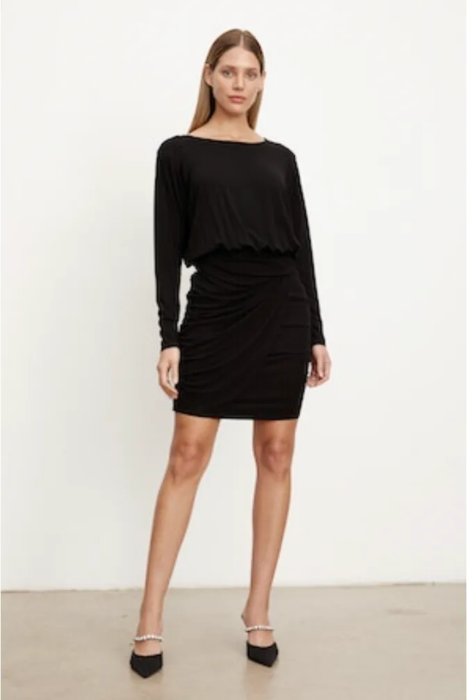 Velvet by Graham & Spencer Addy 06 Matte Jersey Dress | Black