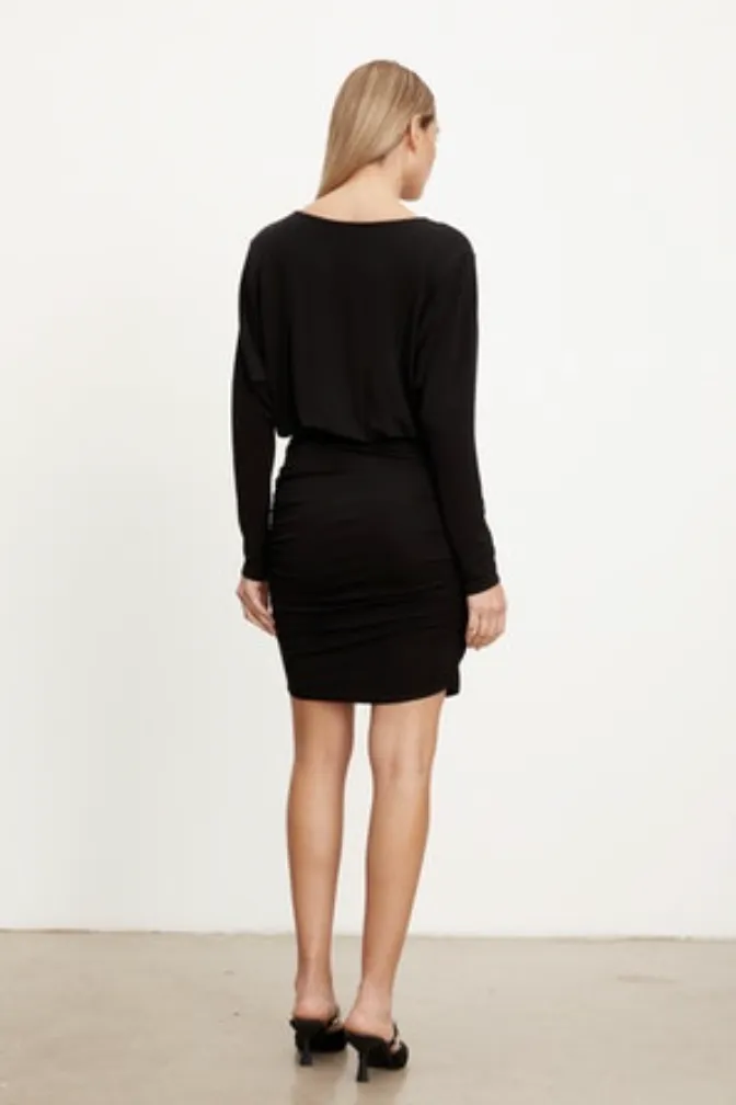 Velvet by Graham & Spencer Addy 06 Matte Jersey Dress | Black