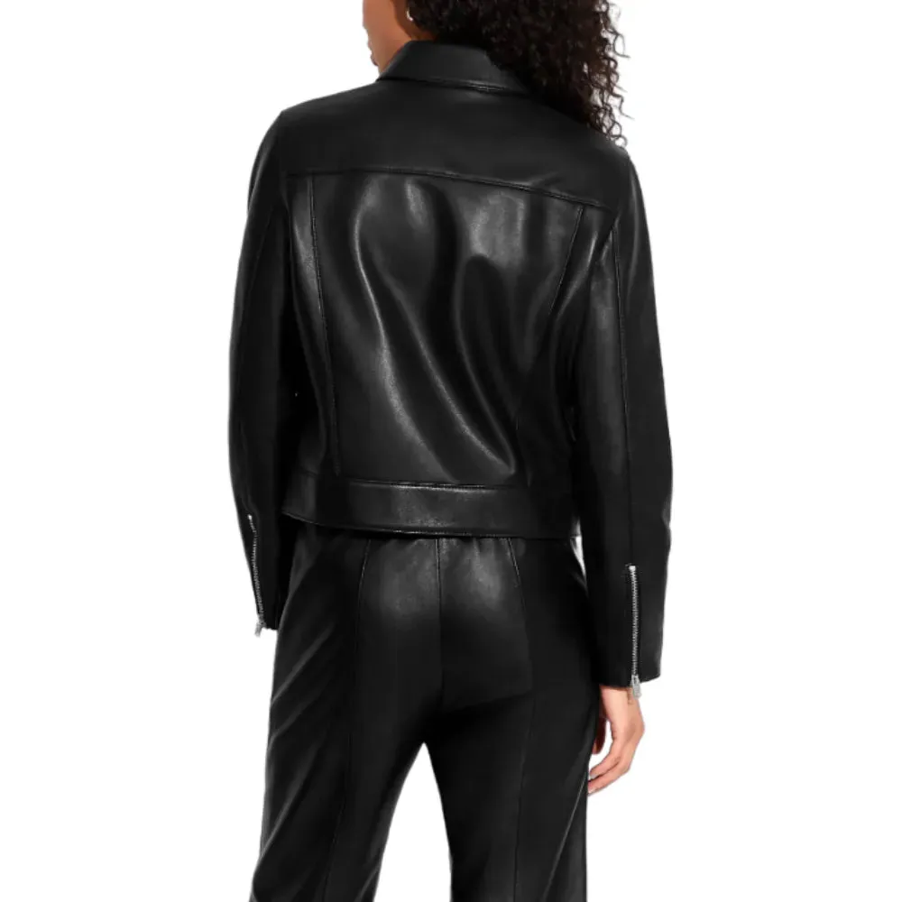 Womens Black Lambskin Leather Jacket