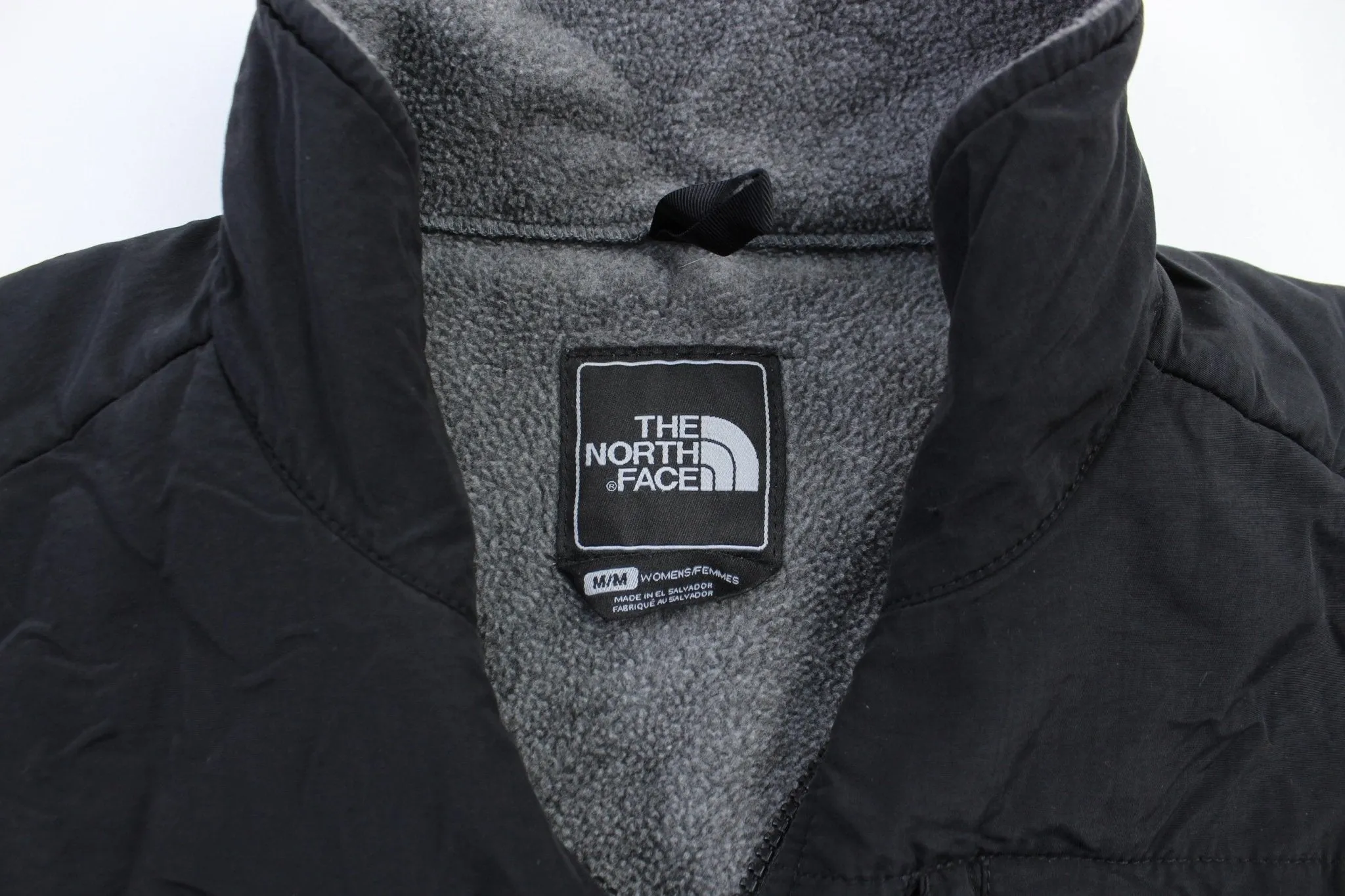 Women's The North Face Embroidered Black & Grey Fleece Jacket