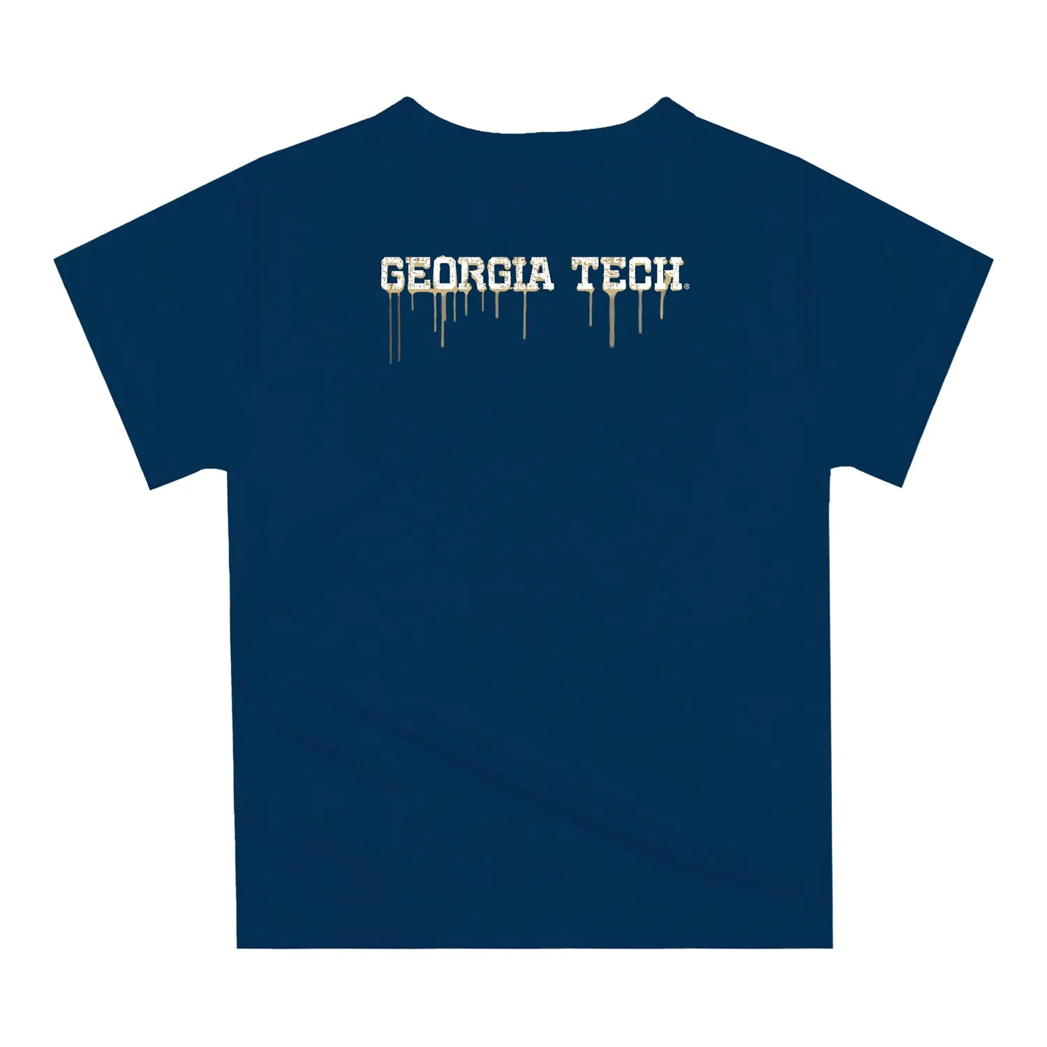 Youth Georgia Tech Yellow Jackets Dripping Football Helmet Navy T-Shirt